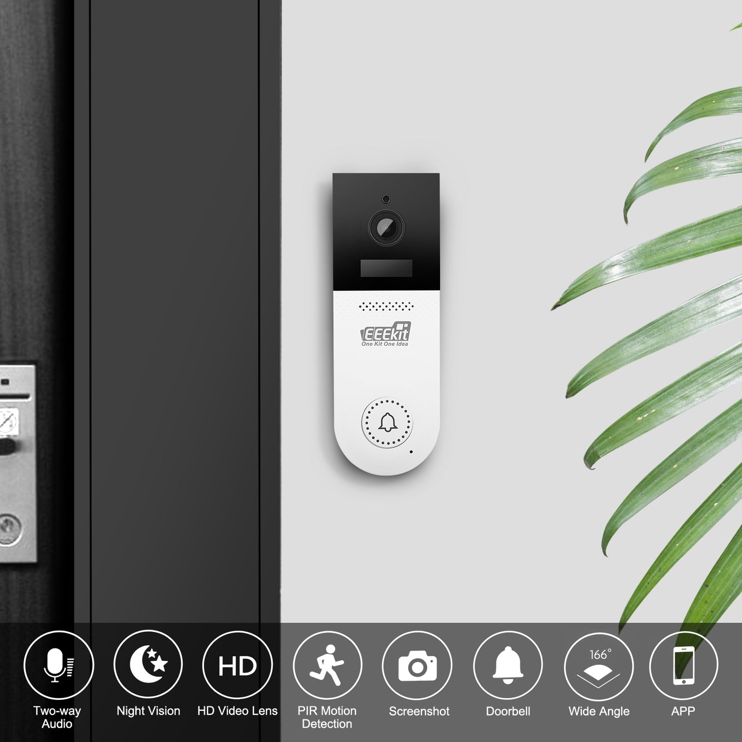 EEEKIT Wireless Video Doorbell with Chime