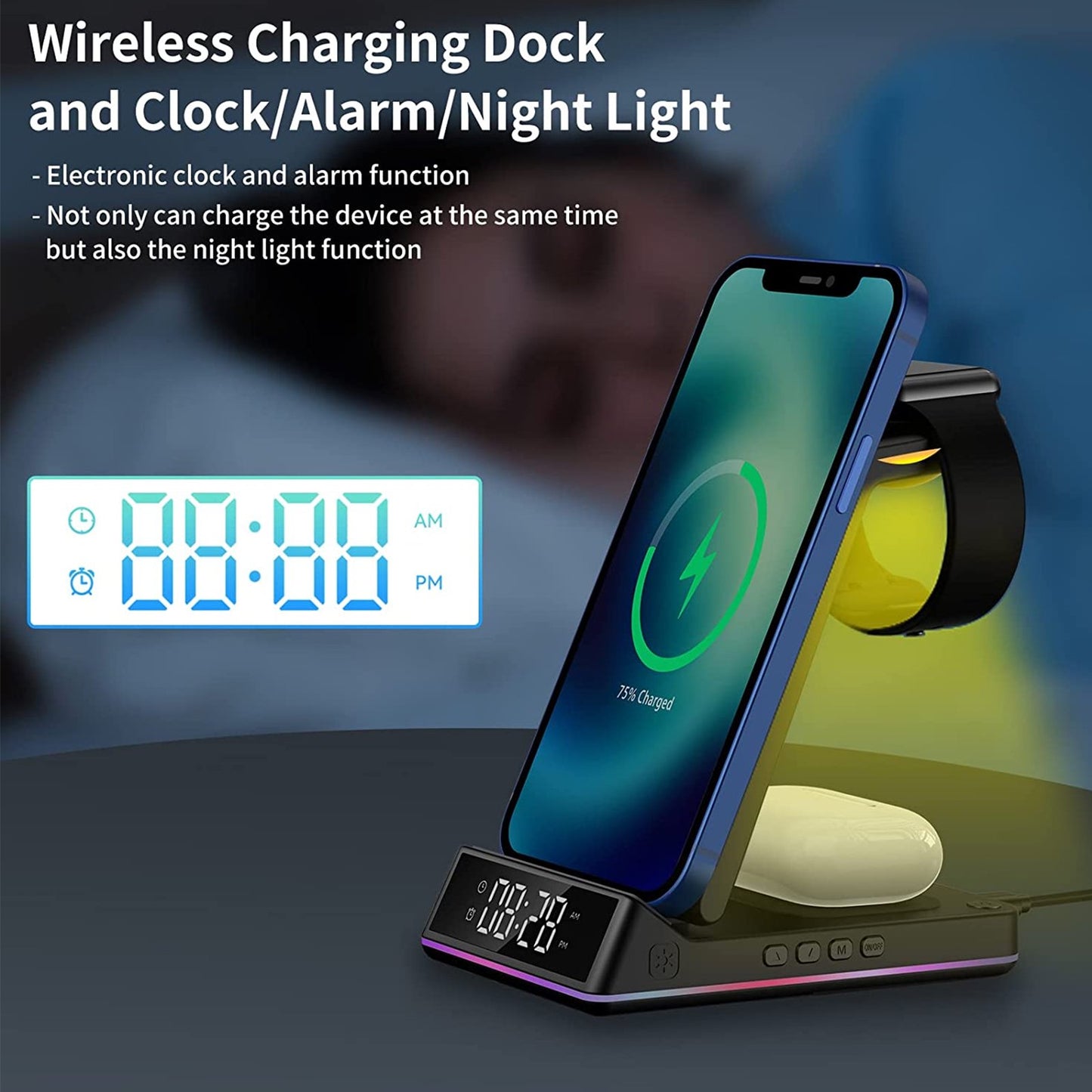 5 IN 1 Qi Wireless Charger Charging Dock Stand