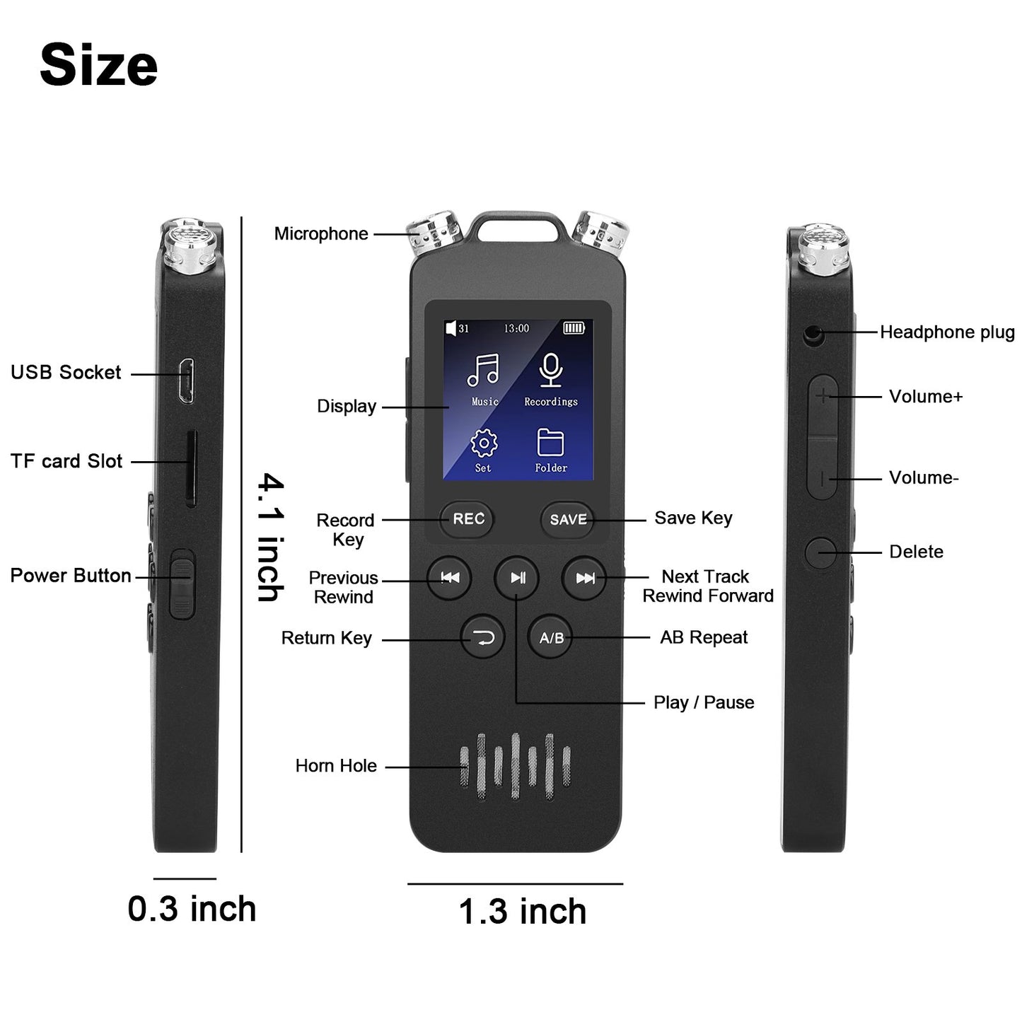 Digital Voice Recorder 16G