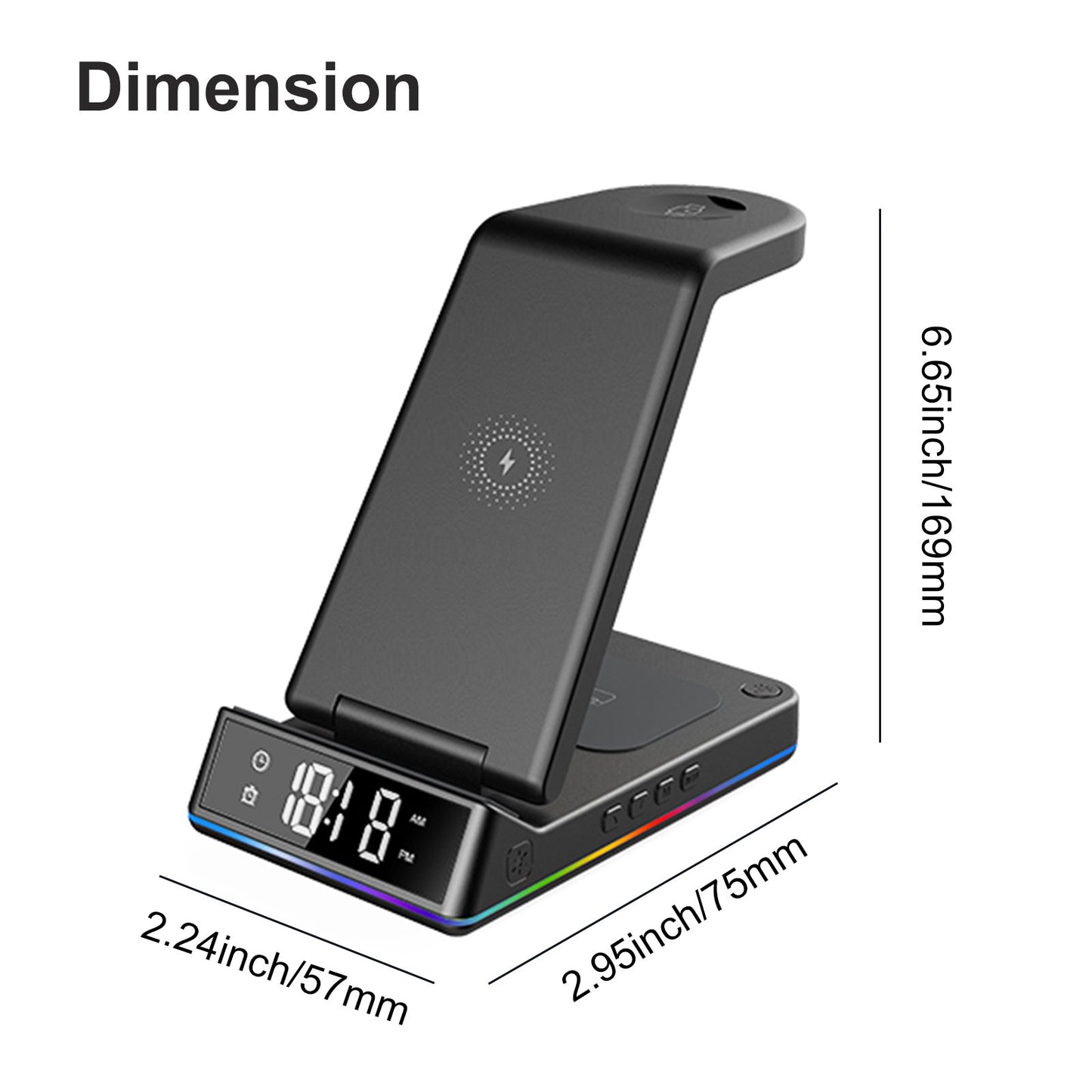 5 IN 1 Qi Wireless Charger Charging Dock Stand