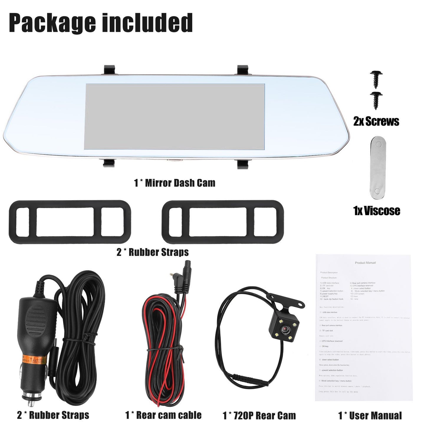 7inch Touch Car Dash Cam