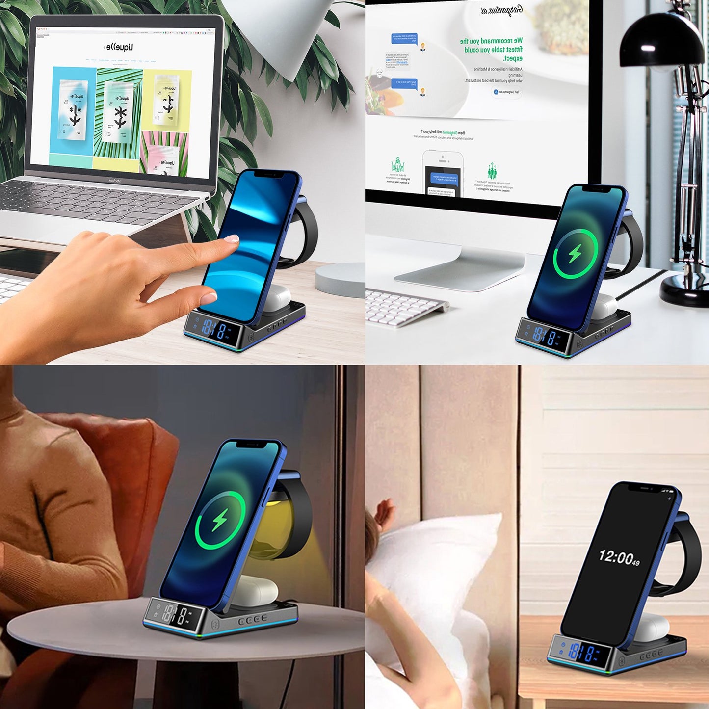 5 IN 1 Qi Wireless Charger Charging Dock Stand