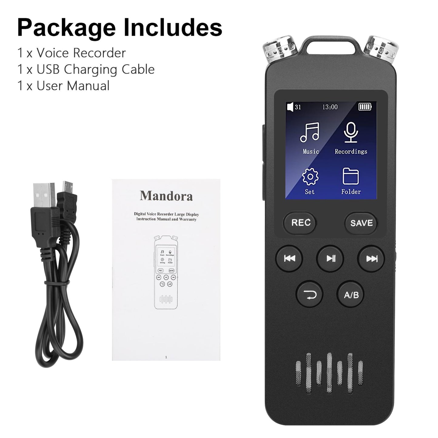 Digital Voice Recorder 16G