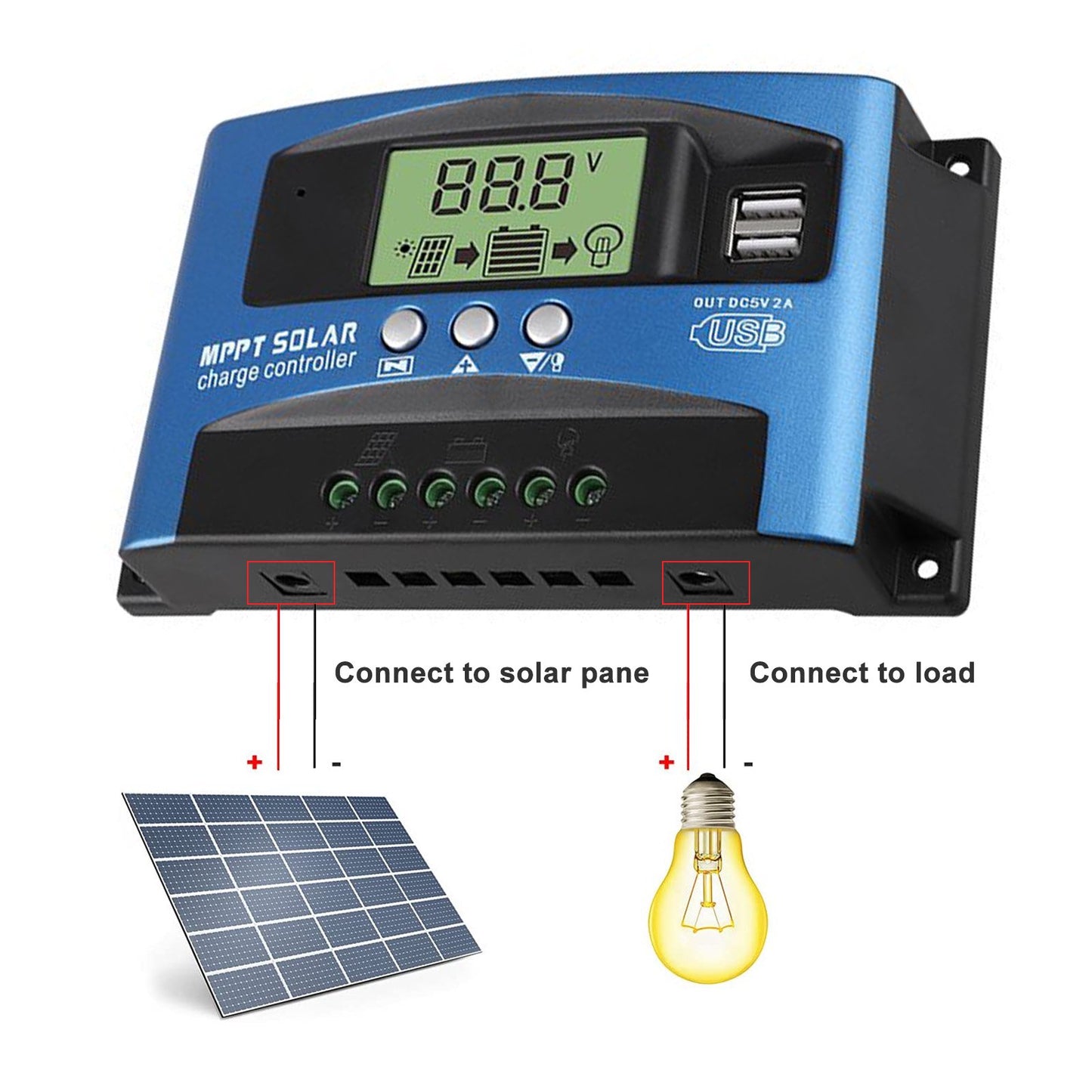MPPT Solar Panel Regulator Charge Controller 100A