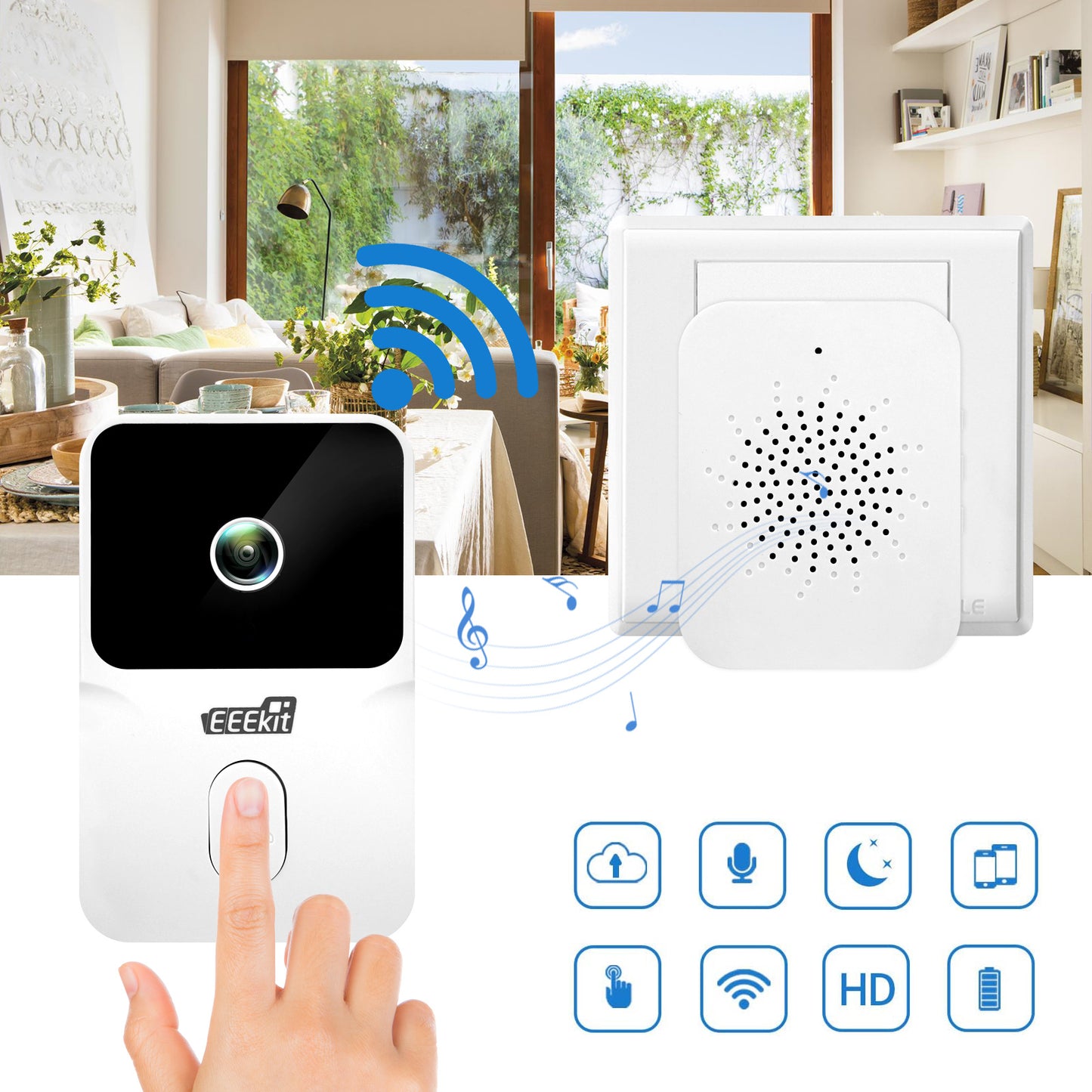 EEEKit Wireless Doorbell with Camera