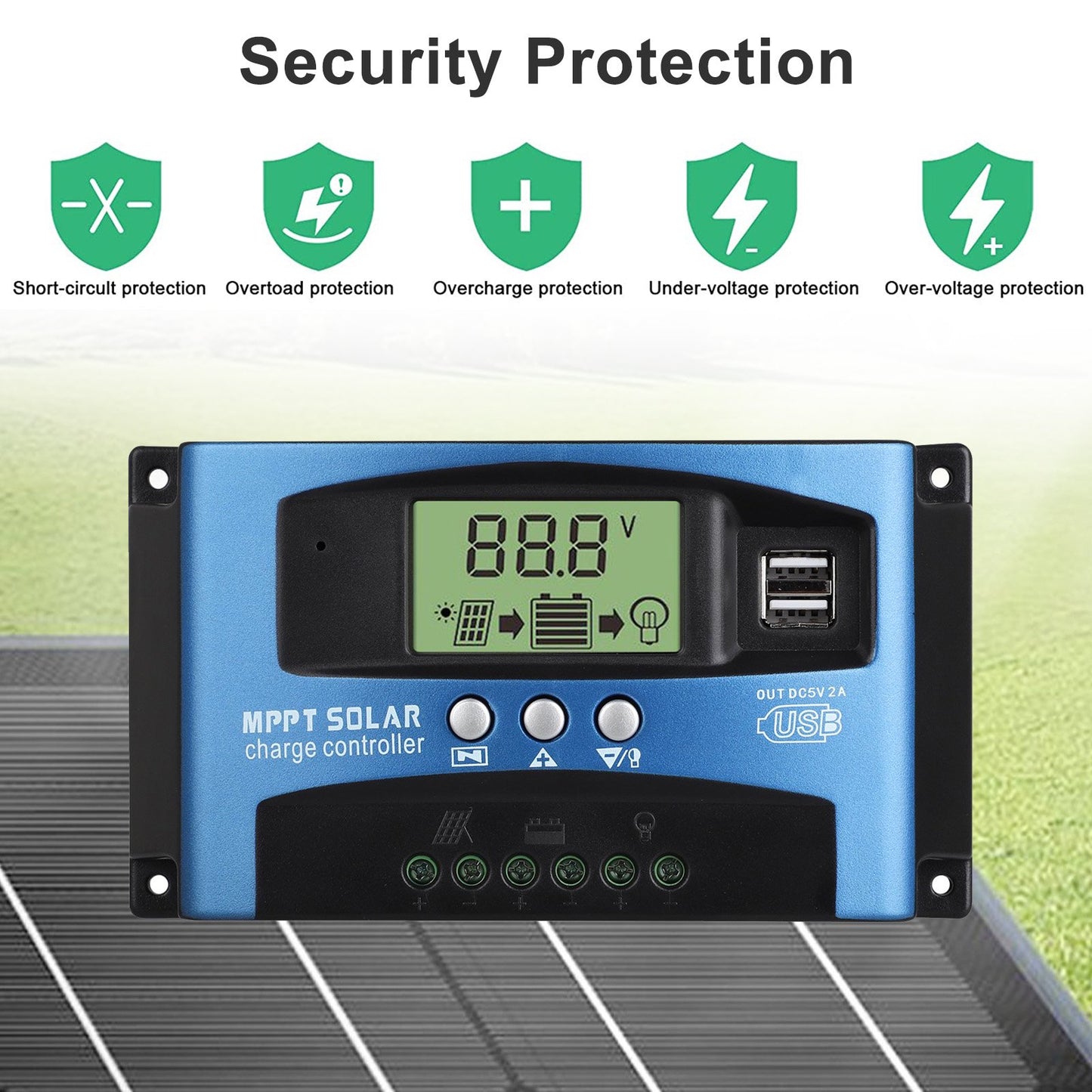 MPPT Solar Panel Regulator Charge Controller 100A
