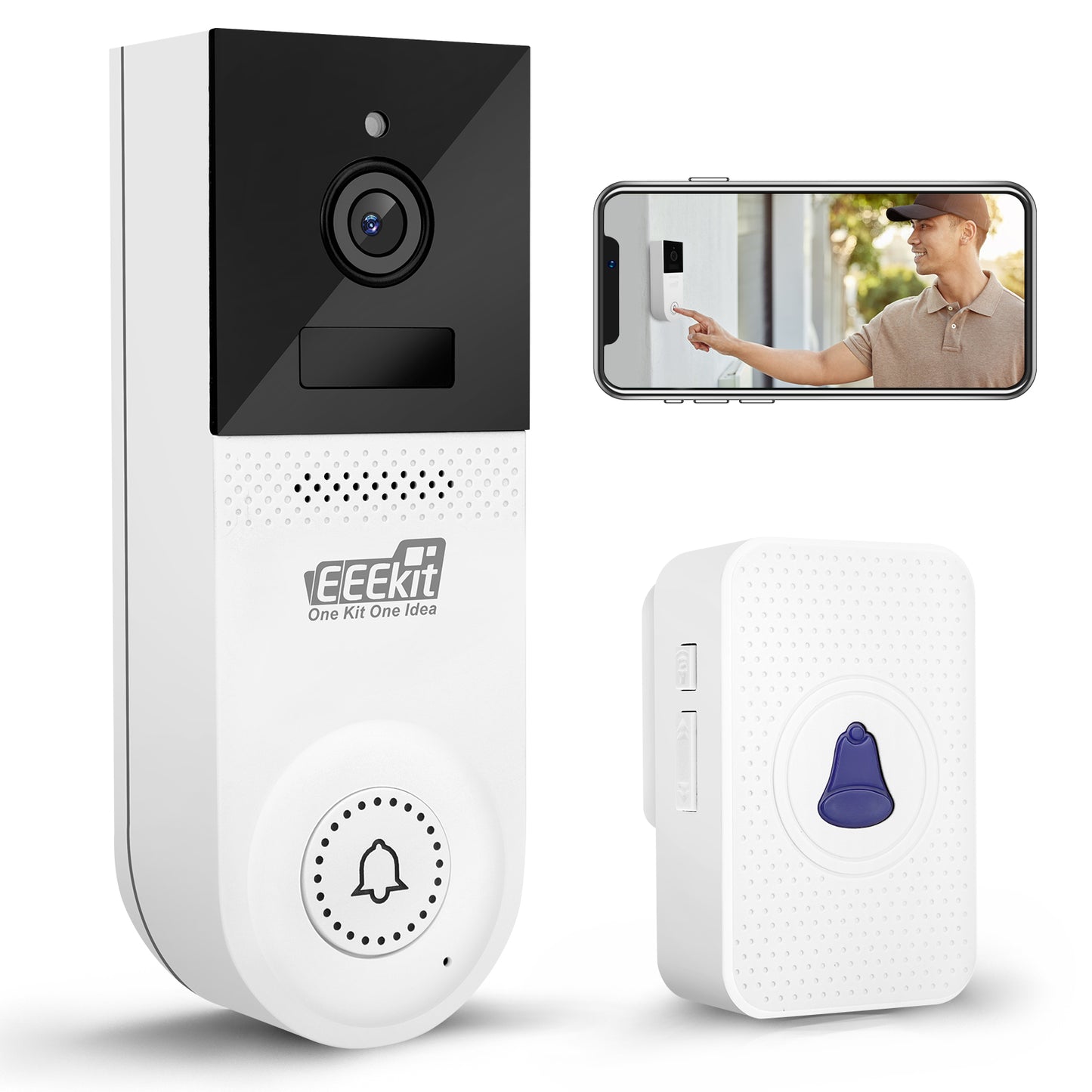 EEEKIT Wireless Video Doorbell with Chime