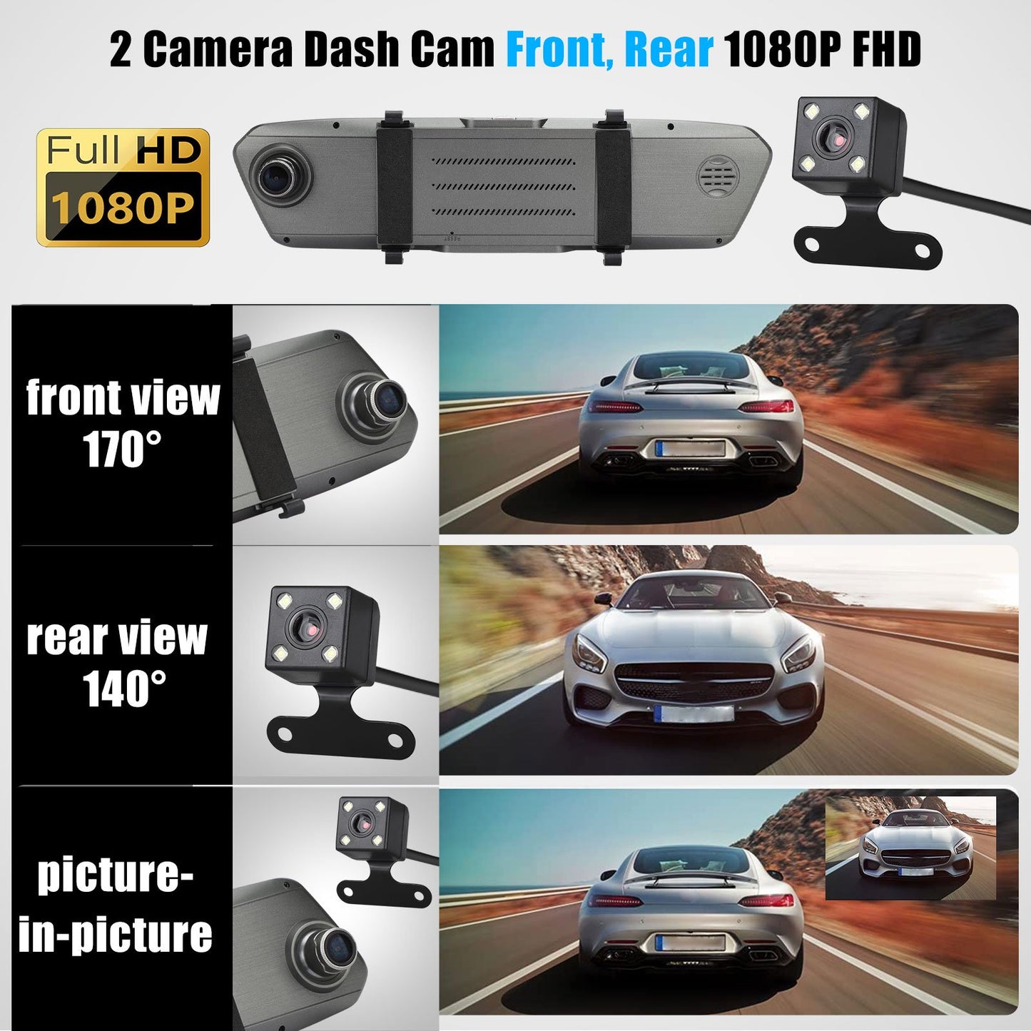 7inch Touch Car Dash Cam