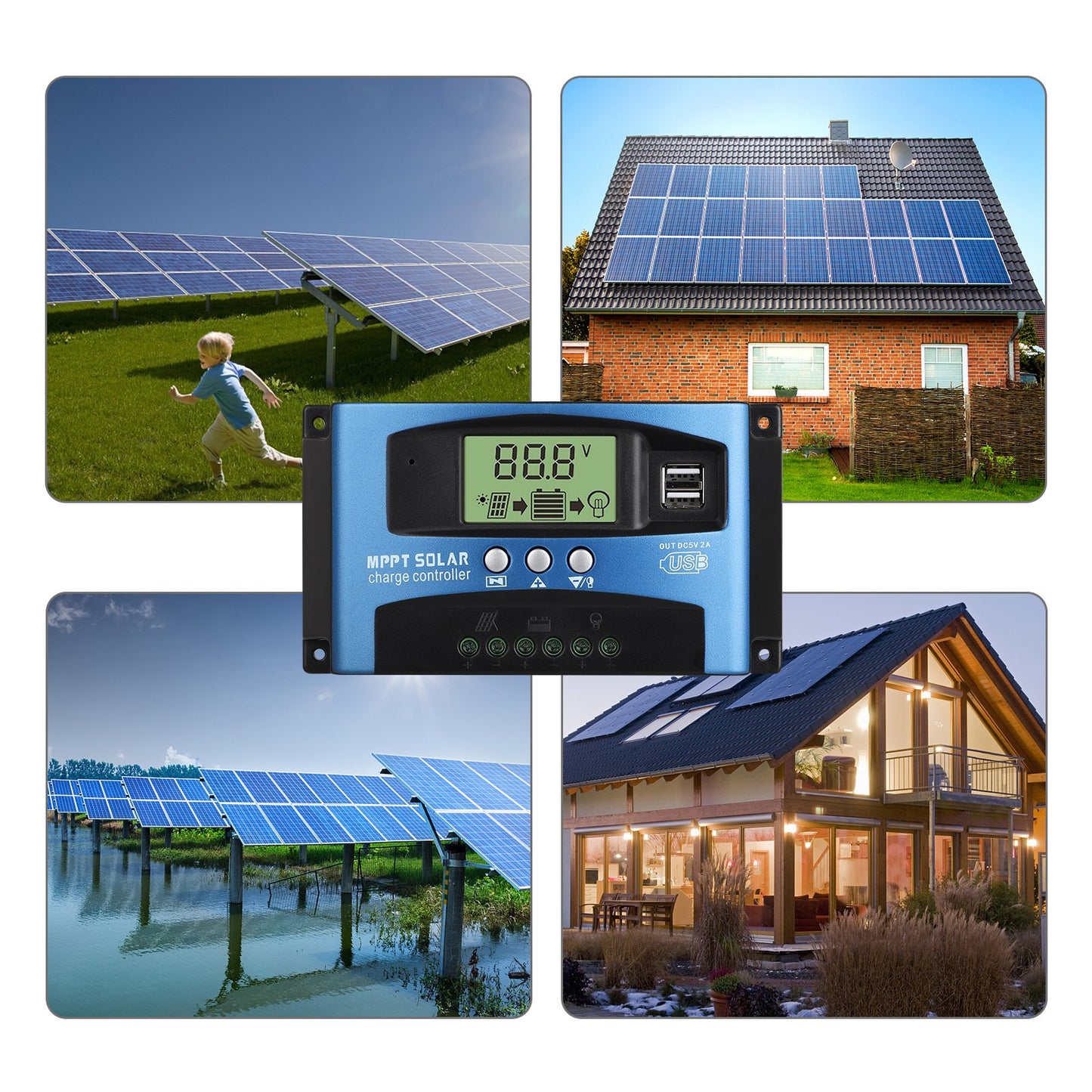 MPPT Solar Panel Regulator Charge Controller 100A