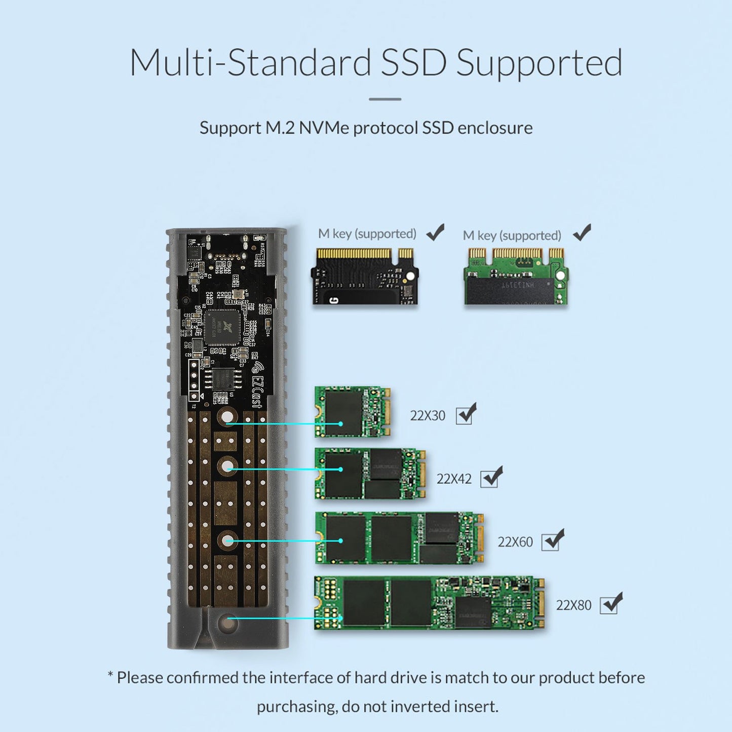 M2 SSD NVME PCIe Enclosure
