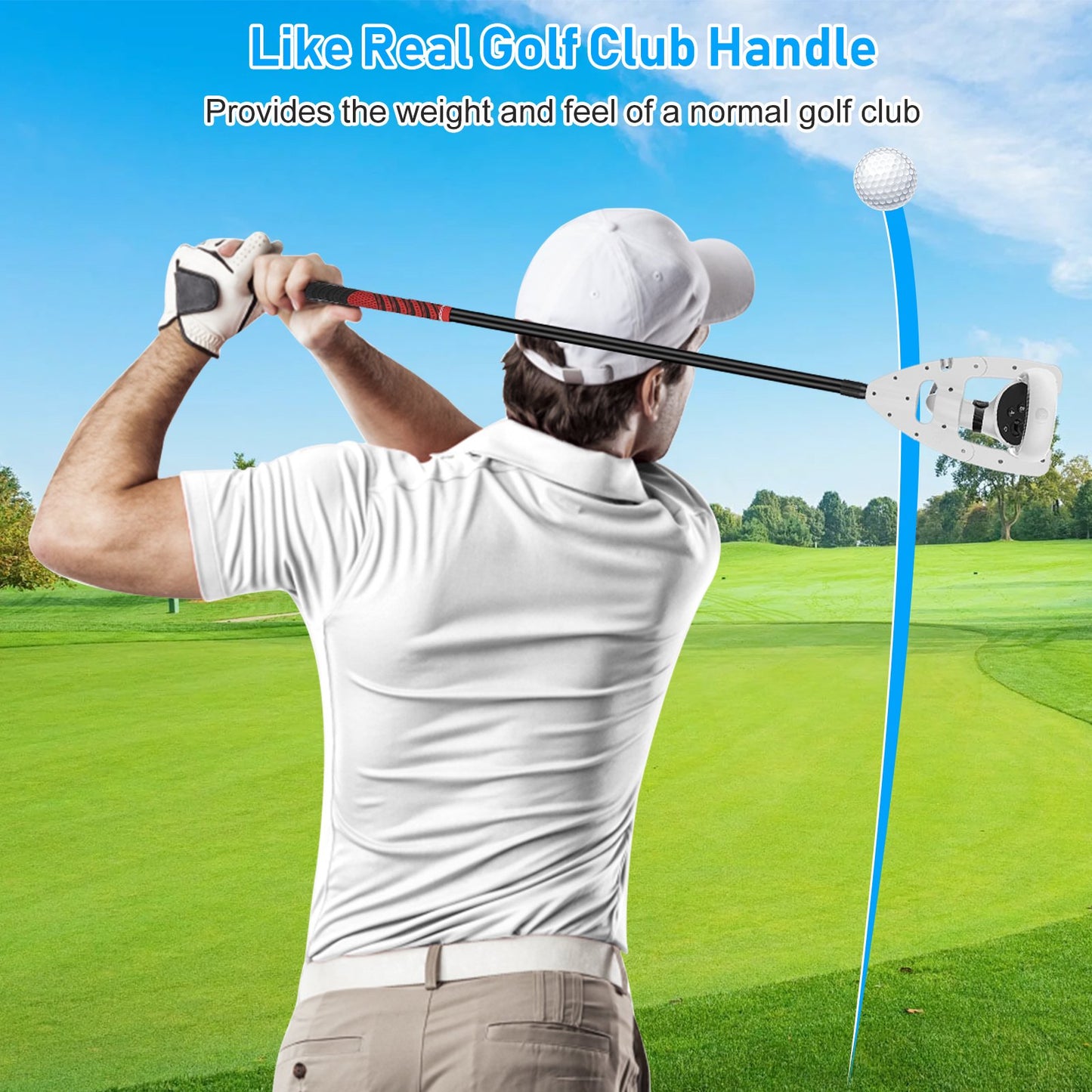 VR Golf Club Handle Accessory FOR Oculus Quest 2